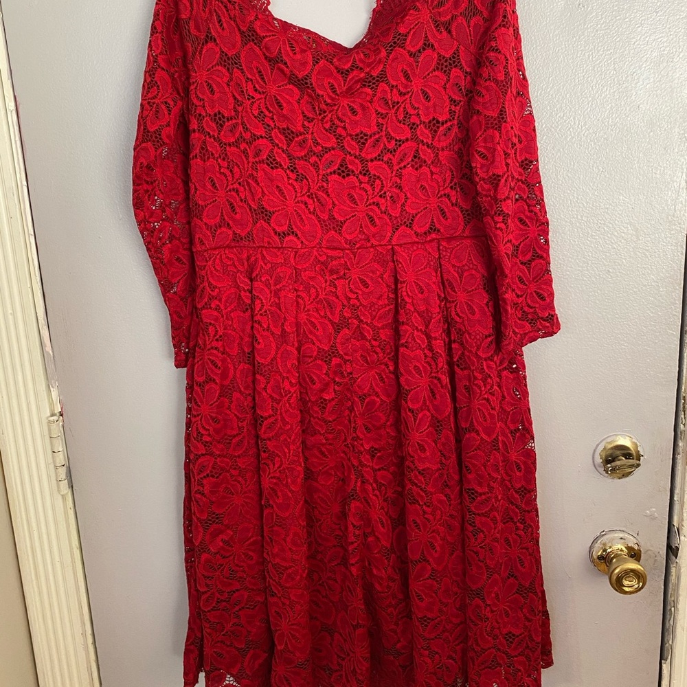 Miss May Red Lace Dress NWT